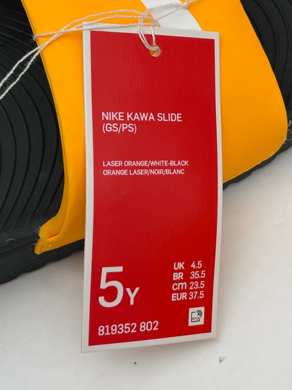 Nike  Slide Sandals LASER ORANGE/WHITE-BLACK - Picture 7 of 9